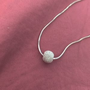 Silver ball necklace